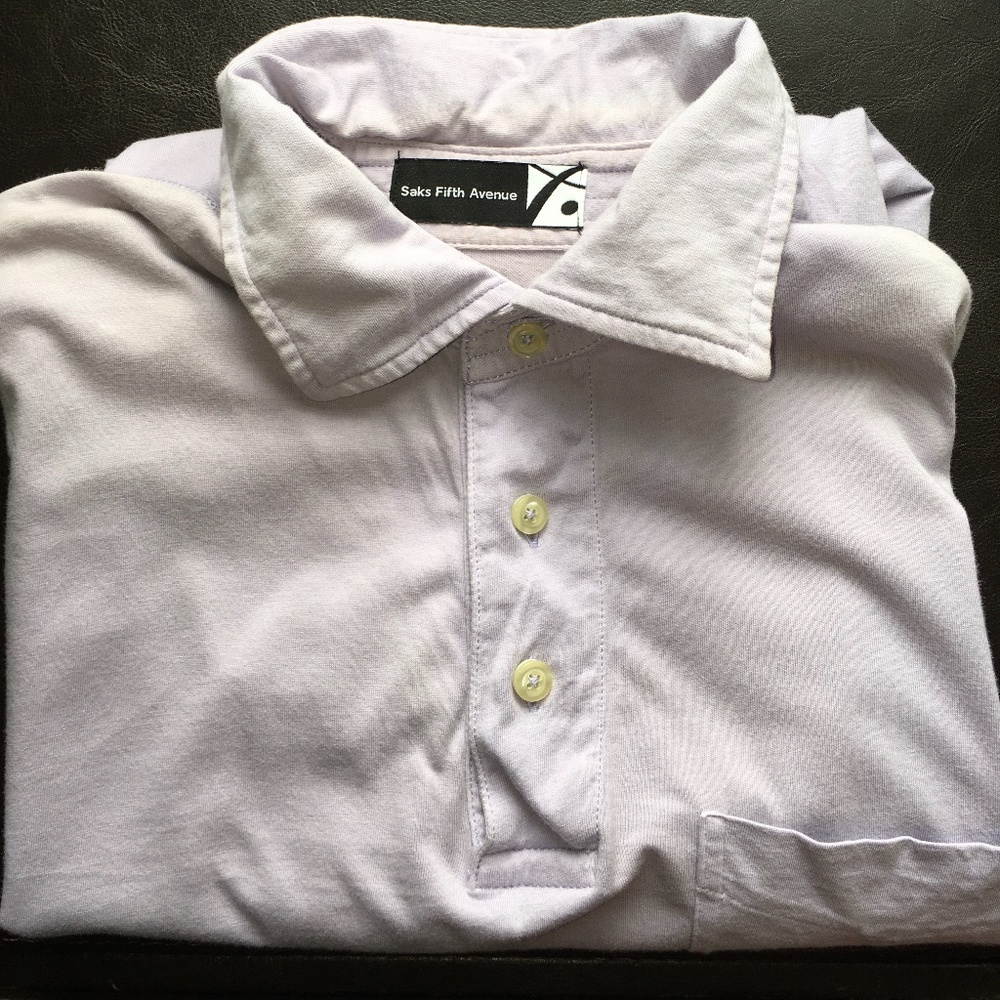 Saks Fifth Avenue Shirt Size Medium Light Purple